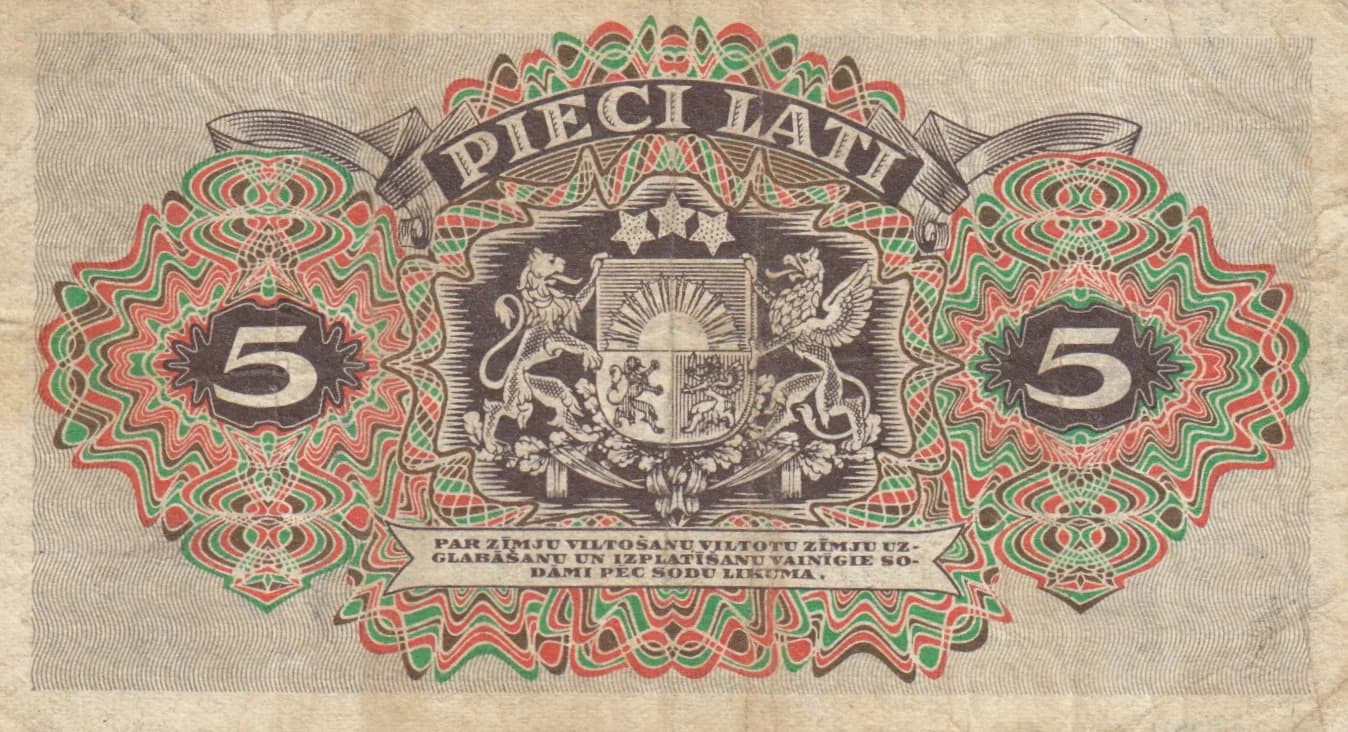 5 latu 1940 from Latvia, P-34a (1940) — image 2