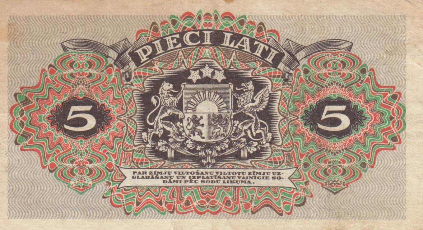 5 latu 1940 from Latvia, P-34a (1940) — image 2