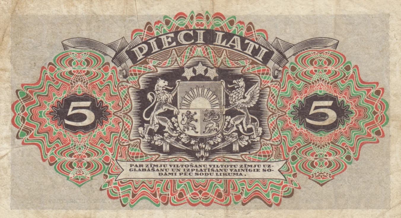 5 latu 1940 from Latvia, P-34a (1940) — image 2