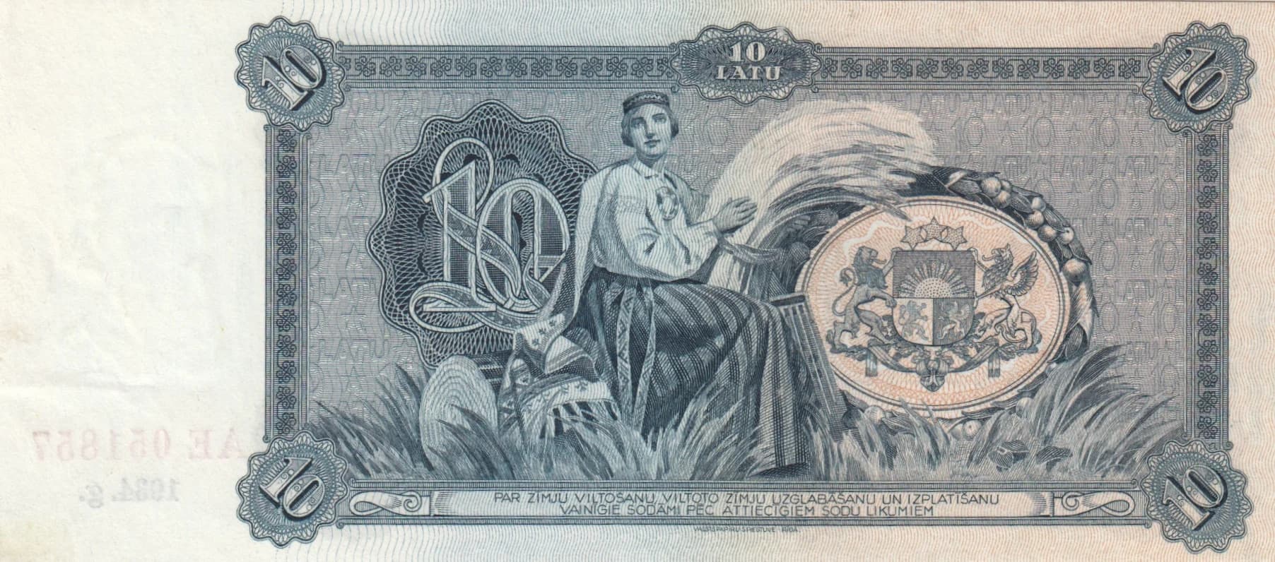 10 latu 1934 from latvia, P-25f (1934) — image 2