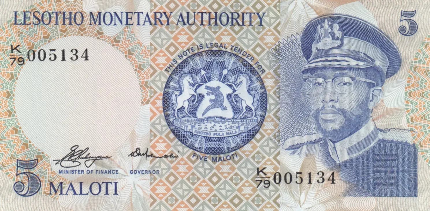 5 maloti 1979  from Lesotho, P-2