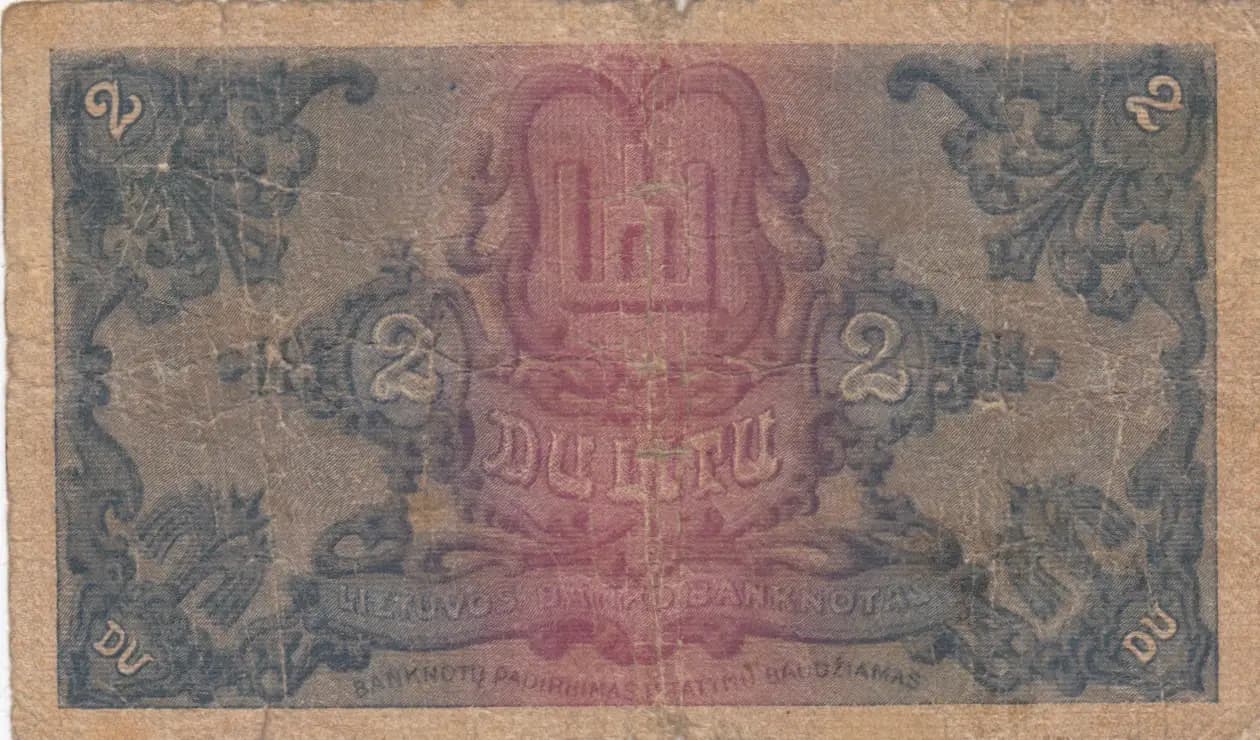 2 litu 1922 from Lithuania, P-14 (1922) — image 2