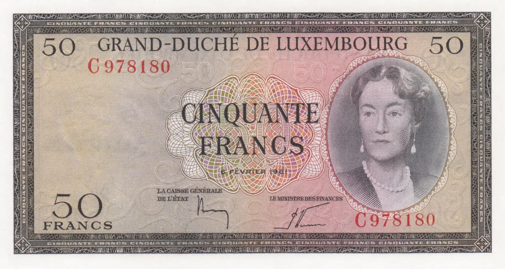 50 francs 1961 from Luxembourg, P-51 (1961) — image 1