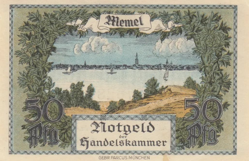 50 pfennig 1922 from Memel, P-1 (1922) — image 2