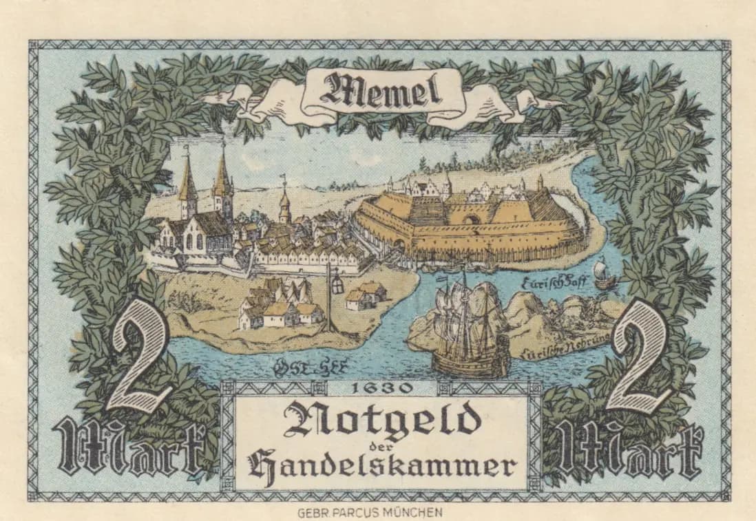 2 mark 1922 from Memel, P-3b (1922) — image 2