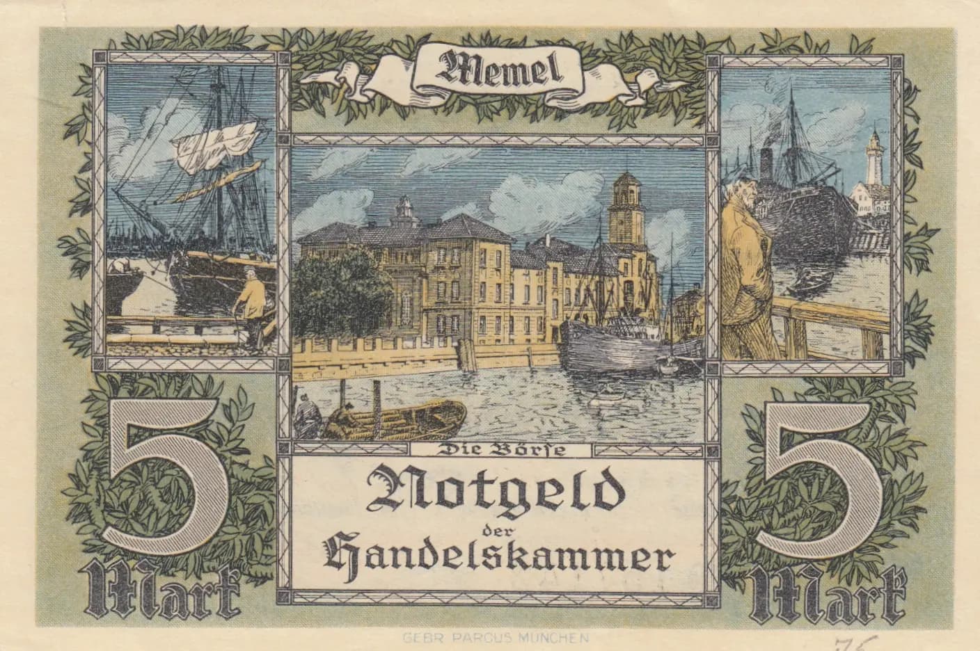 5 mark 1922 from Memel, P-4a (1922) — image 2