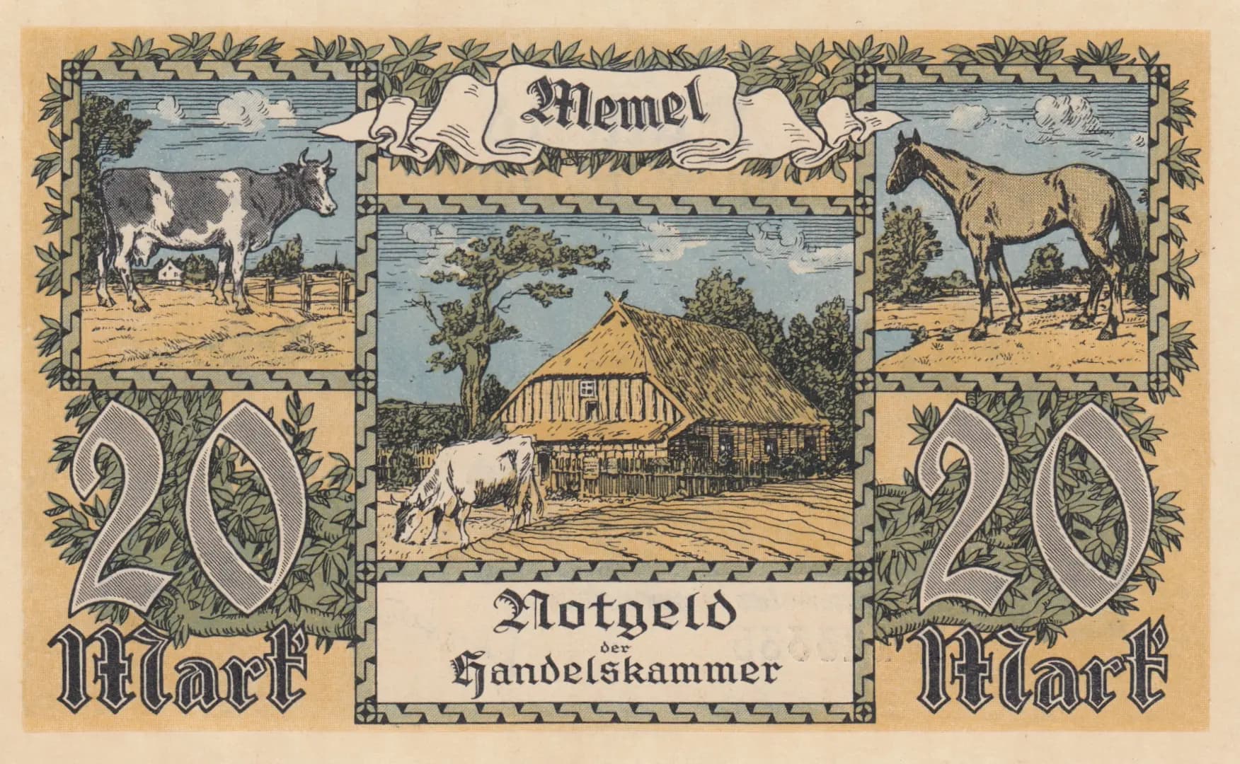 20 mark 1922 from Memel, P-6 (1922) — image 2