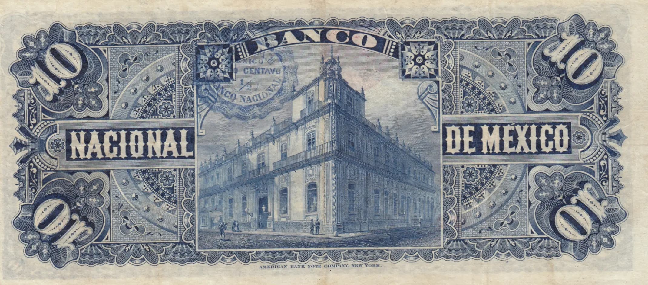 10 pesos 1890 from Mexico, P-S258c (1890) — image 2