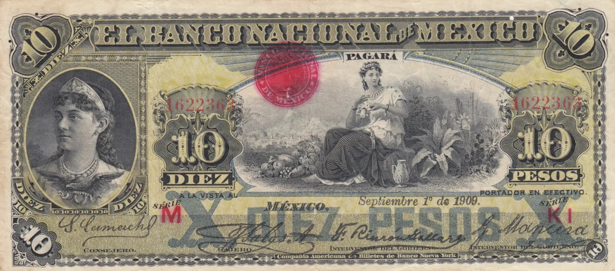 10 pesos 1904 from Mexico, P-S258e