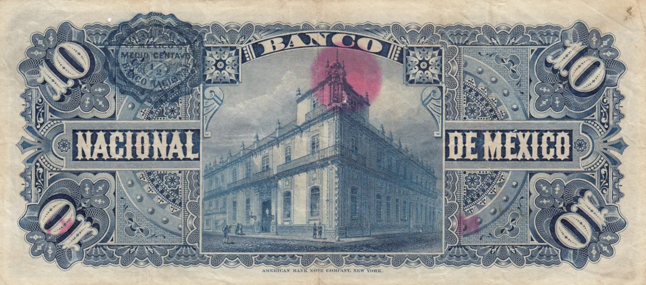 10 pesos 1904 from Mexico, P-S258e (1904) — image 2