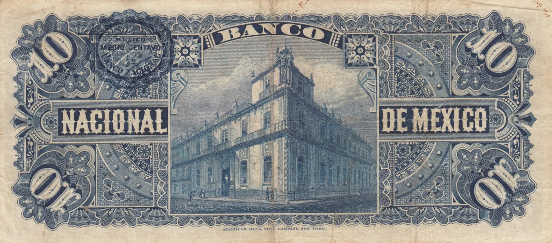 10 pesos 1912 from Mexico, P-S258e (1912) — image 2