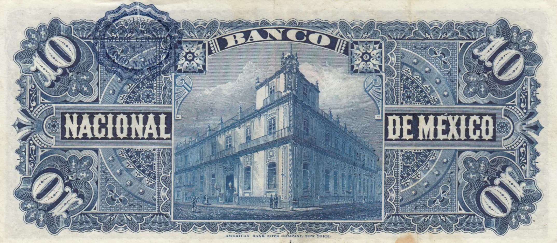 10 pesos 1913 from Mexico, P-S258e (1913) — image 2