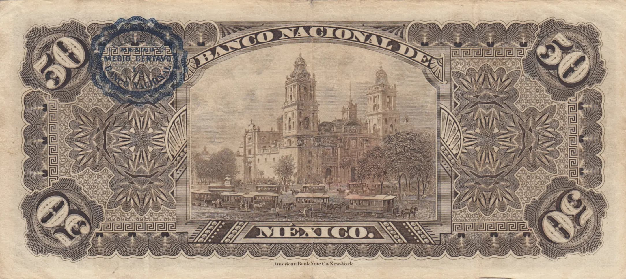 50 pesos 1910 from Mexico, P-S260d (1910) — image 2