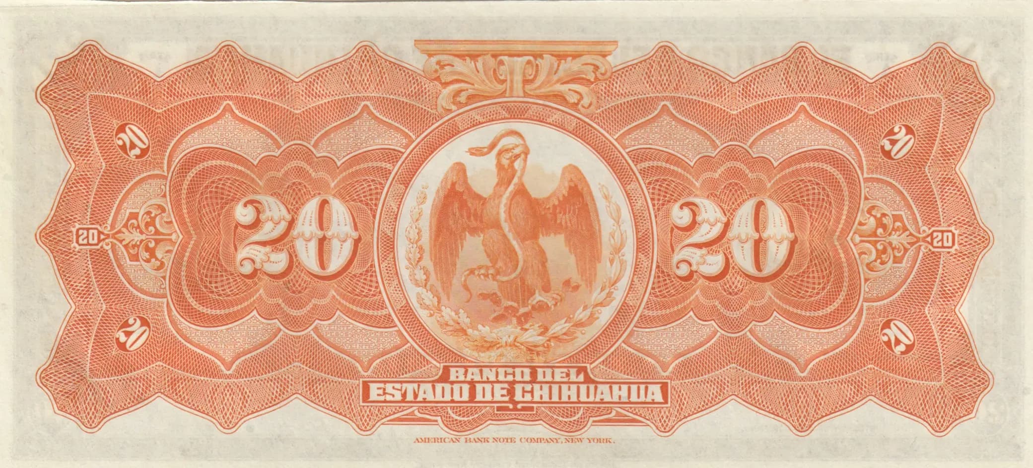20 pesos 1913 from Mexico, P-S134 (1913) — image 2