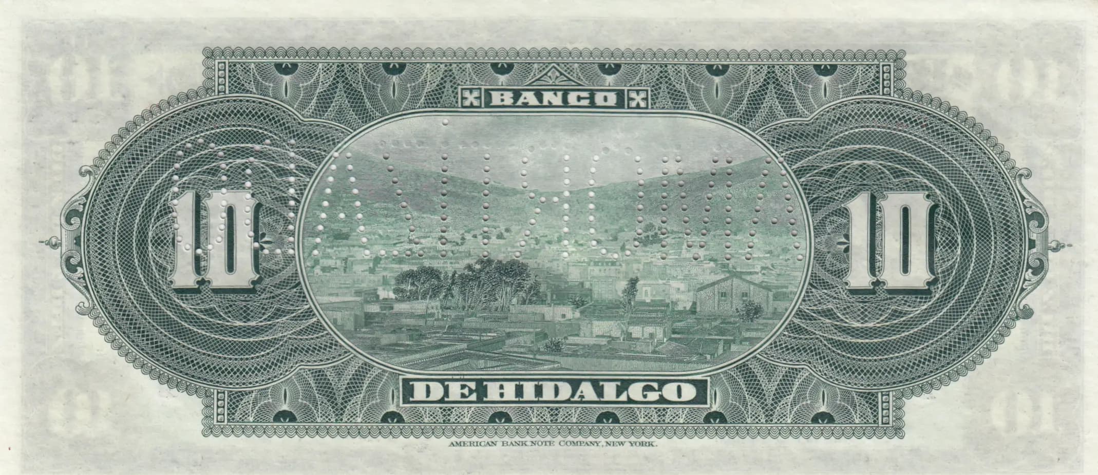 10 pesos 1902-14 from Mexico, P-S306c (1902) — image 2