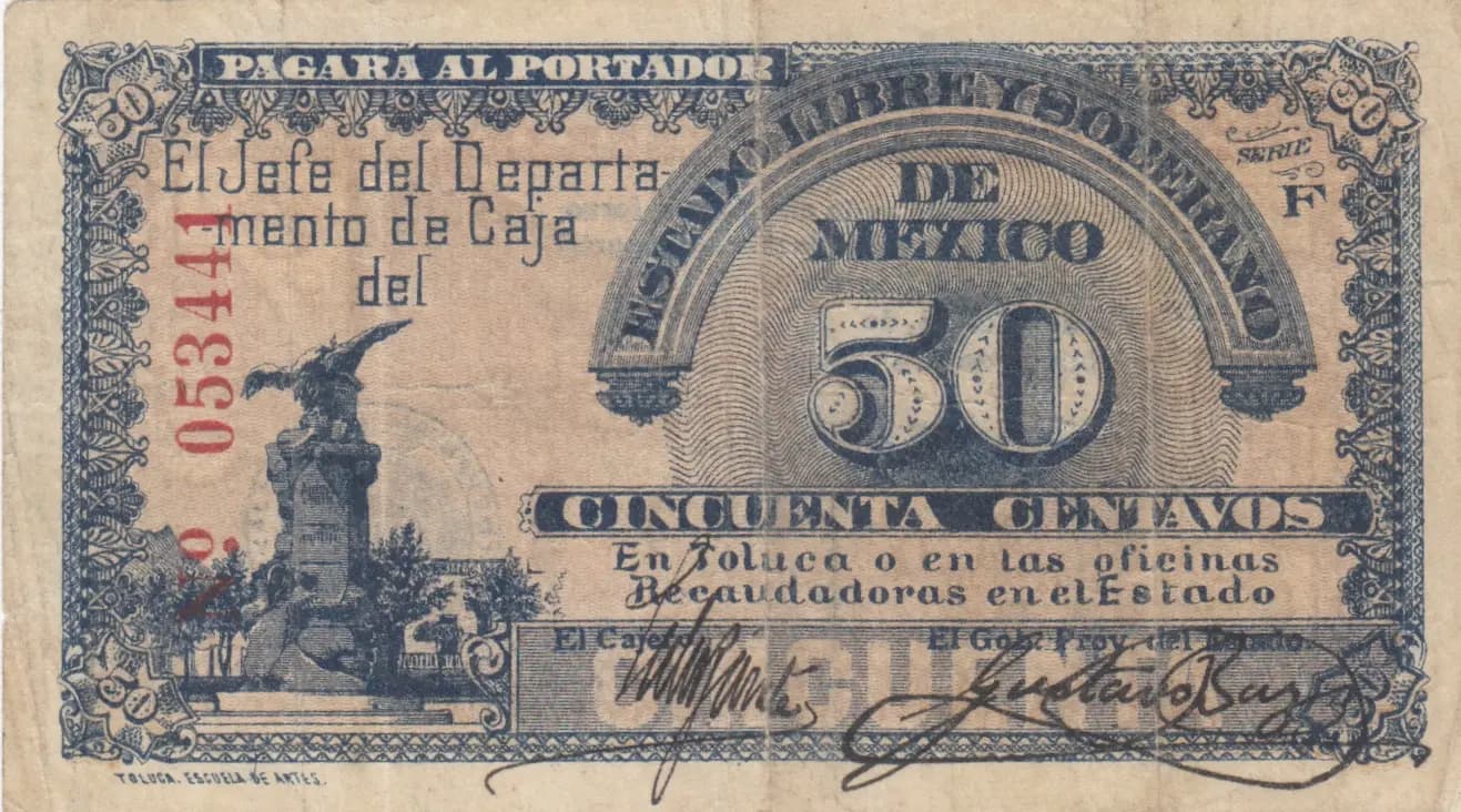 50 centavos 1915 from Mexico, P-S879