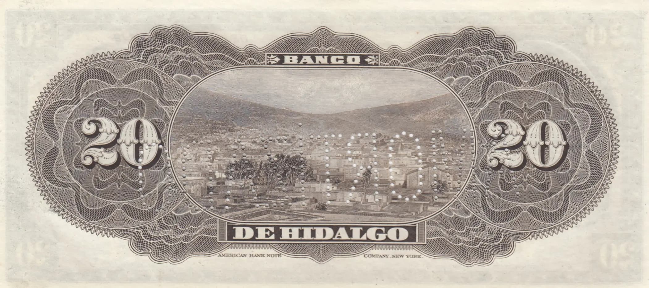 20 pesos 1902-14 from Mexico, P-S307r2 (1902) — image 2