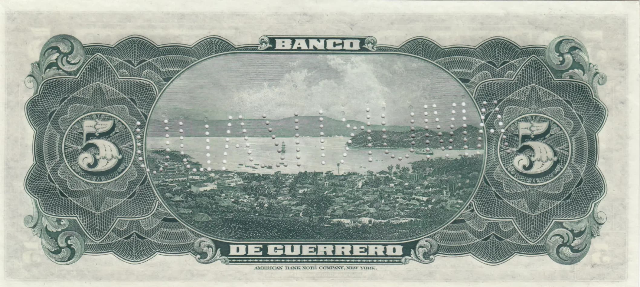 5 pesos 1914 from Mexico, P-S298c (1914) — image 2