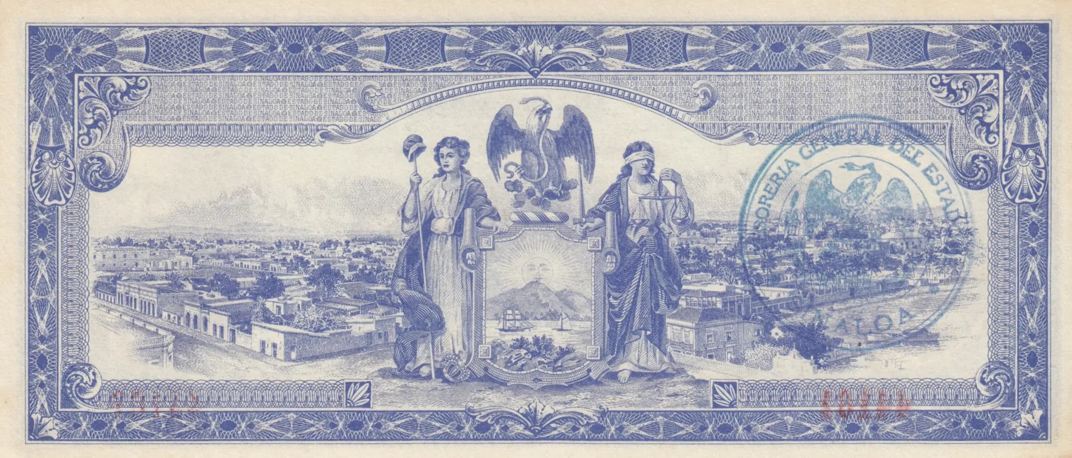 10 pesos 1915 from Mexico, P-S1045b (1915) — image 2