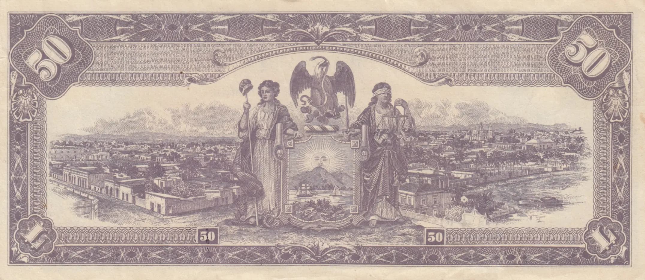 50 pesos 1915 from Mexico, P-S1047 (1915) — image 2