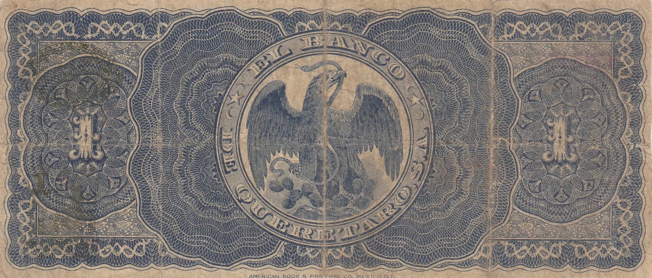 1 peso 1914 from Mexico, P-S397a (1914) — image 2