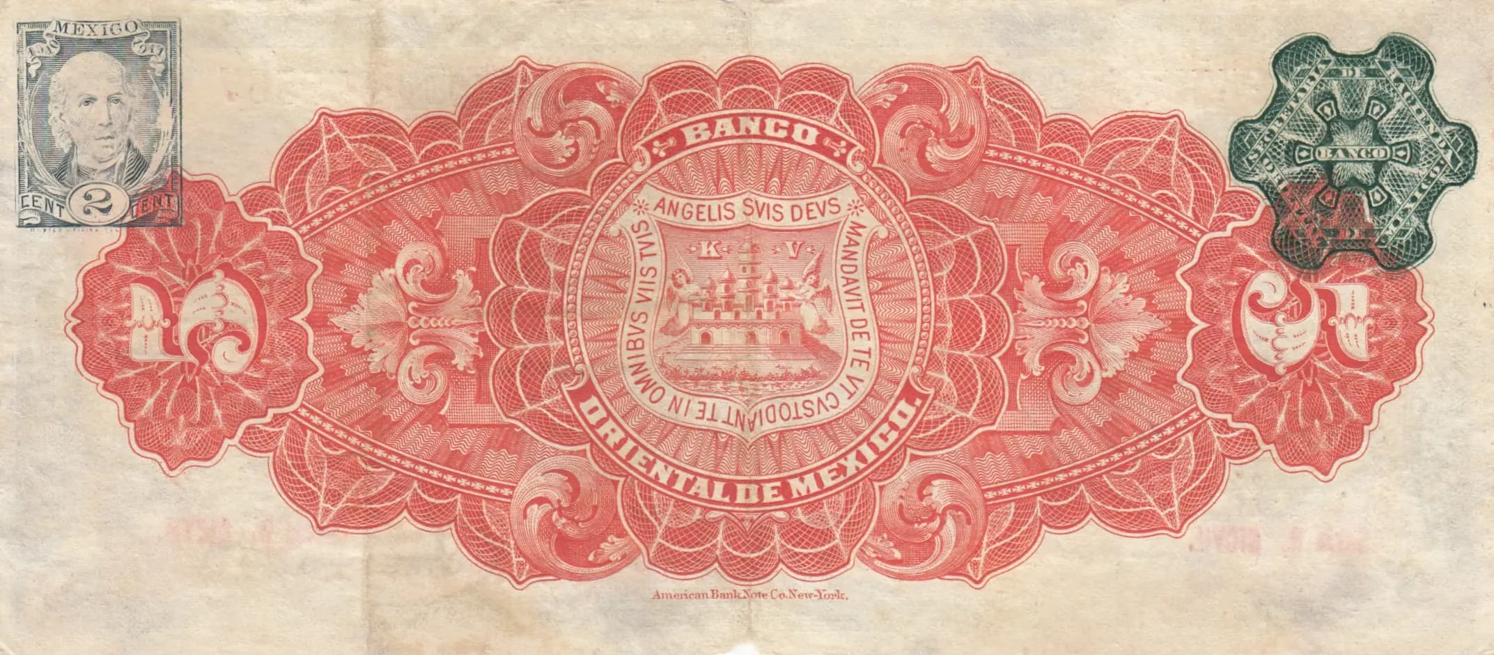 5 pesos 1910 from Mexico, P-S381c (1910) — image 2