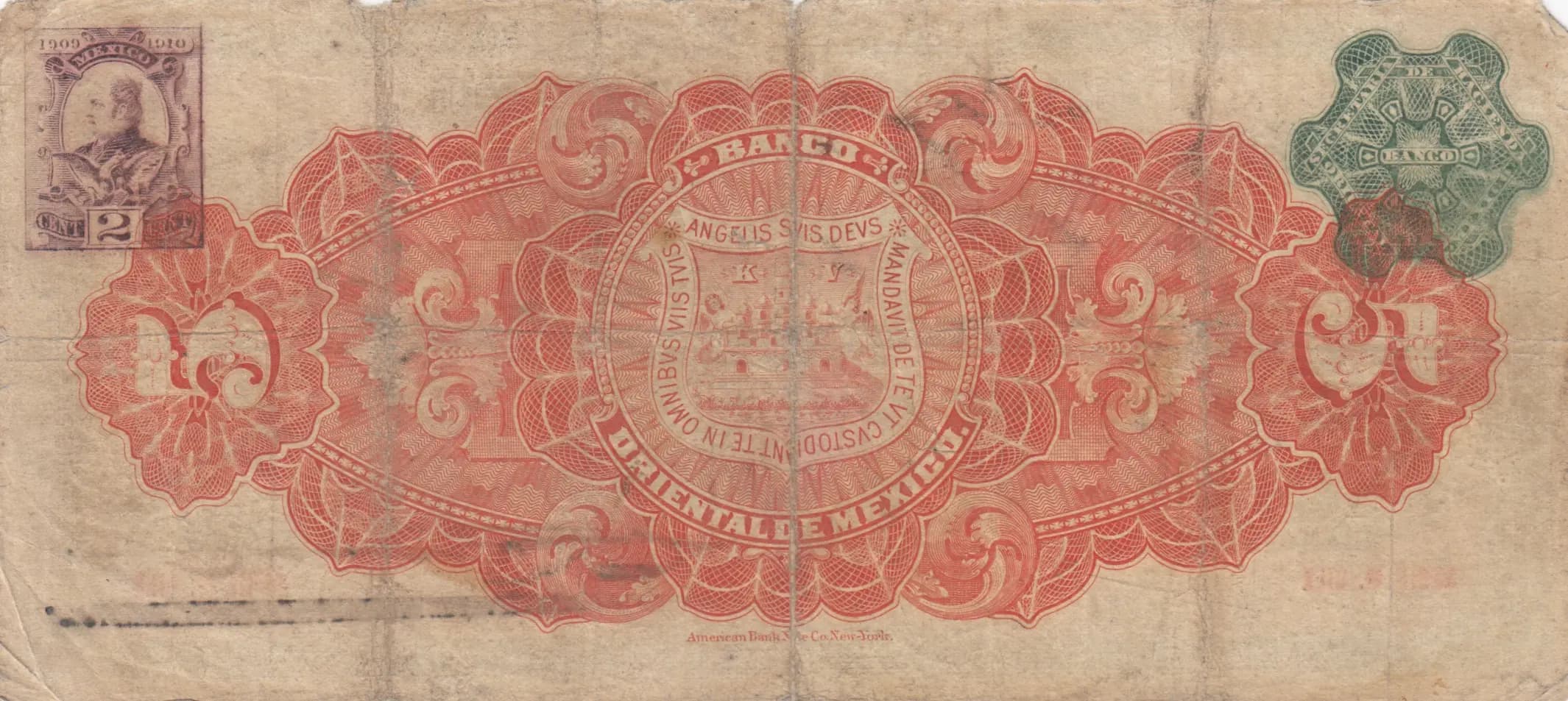 5 pesos 1910 from Mexico, P-S381k (1910) — image 2