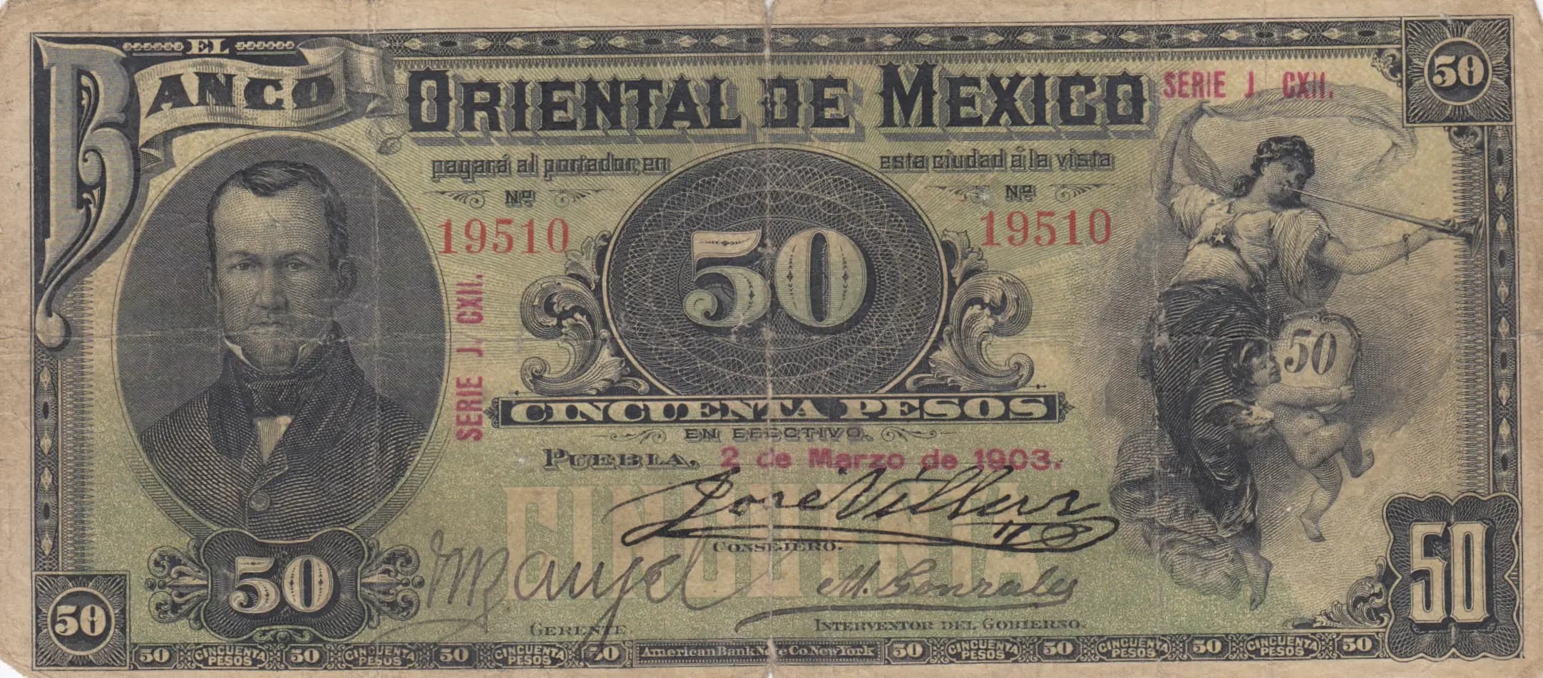 50 pesos 1903 from Mexico, P-S384b