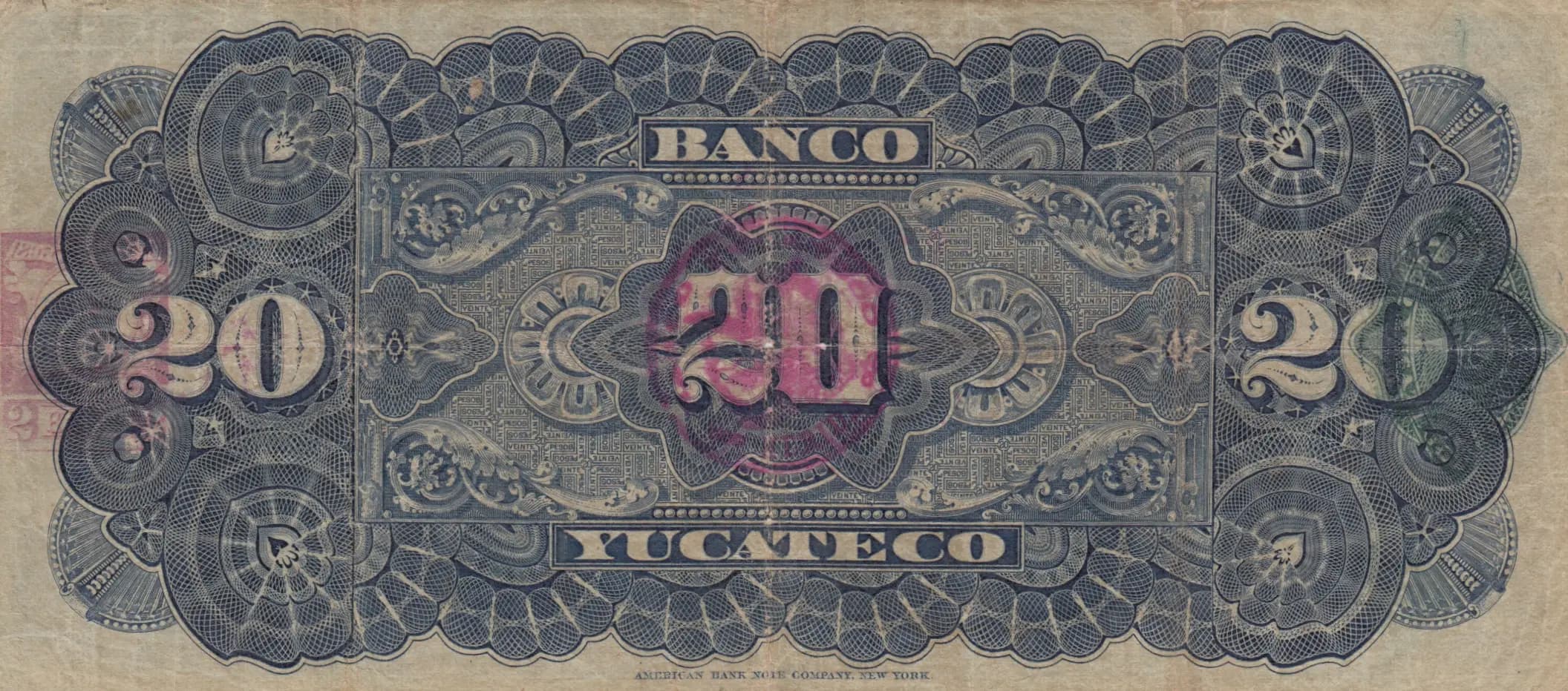 20 pesos 1898 from Mexico, P-S460a (1898) — image 2