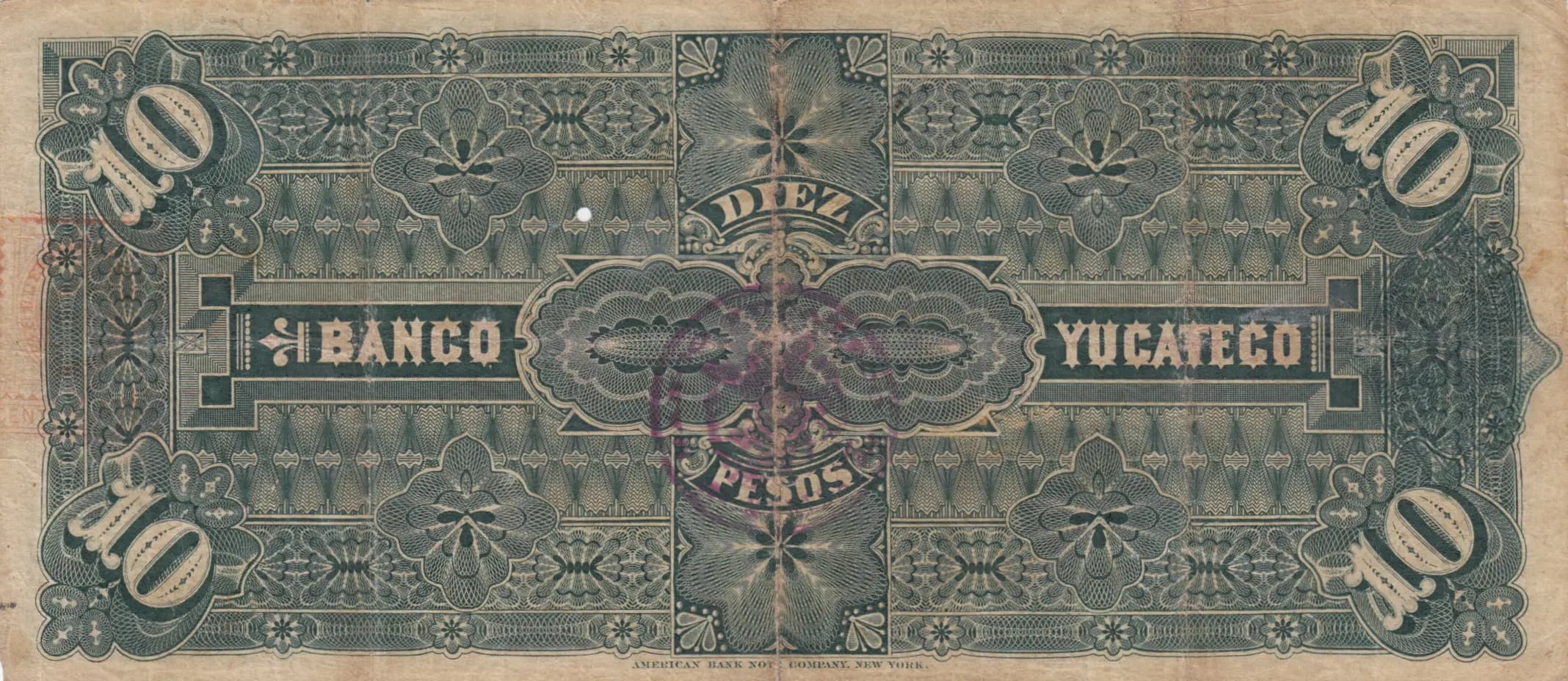 10 pesos 1900 from Mexico, P-S468a (1900) — image 2