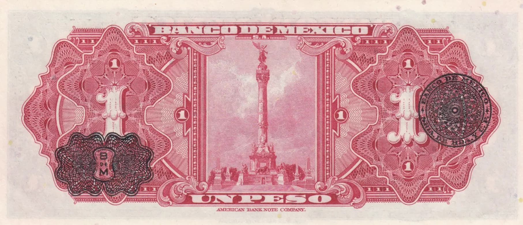 1 peso 1948 from Mexico, P-46a (1948) — image 2