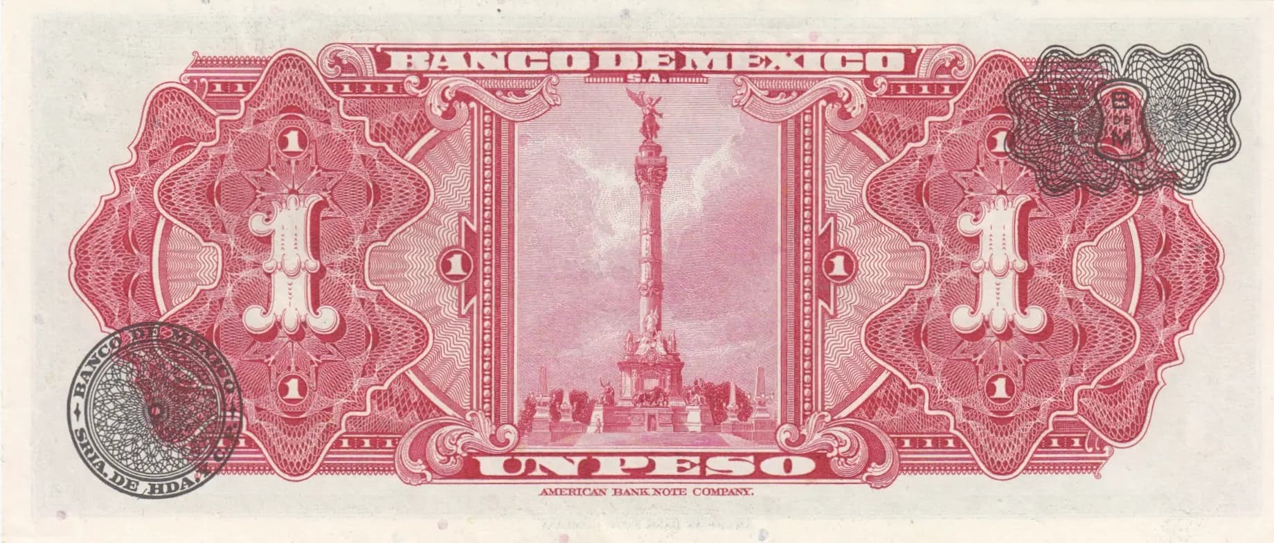 1 peso 1957 from Mexico, P-59a (1957) — image 2