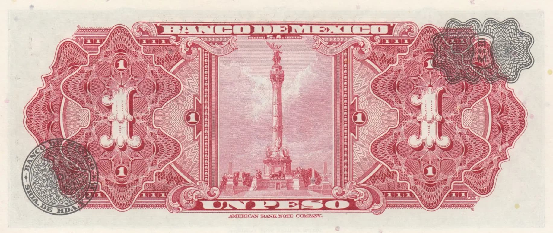 1 peso 1958 from Mexico, P-59d (1958) — image 2