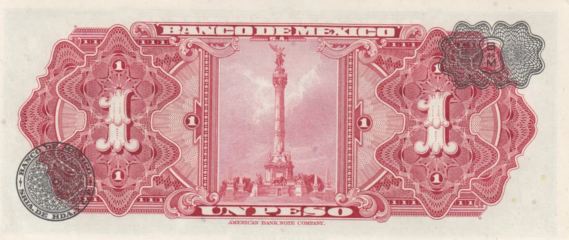 1 peso 1961 from Mexico, P-59g (1961) — image 2