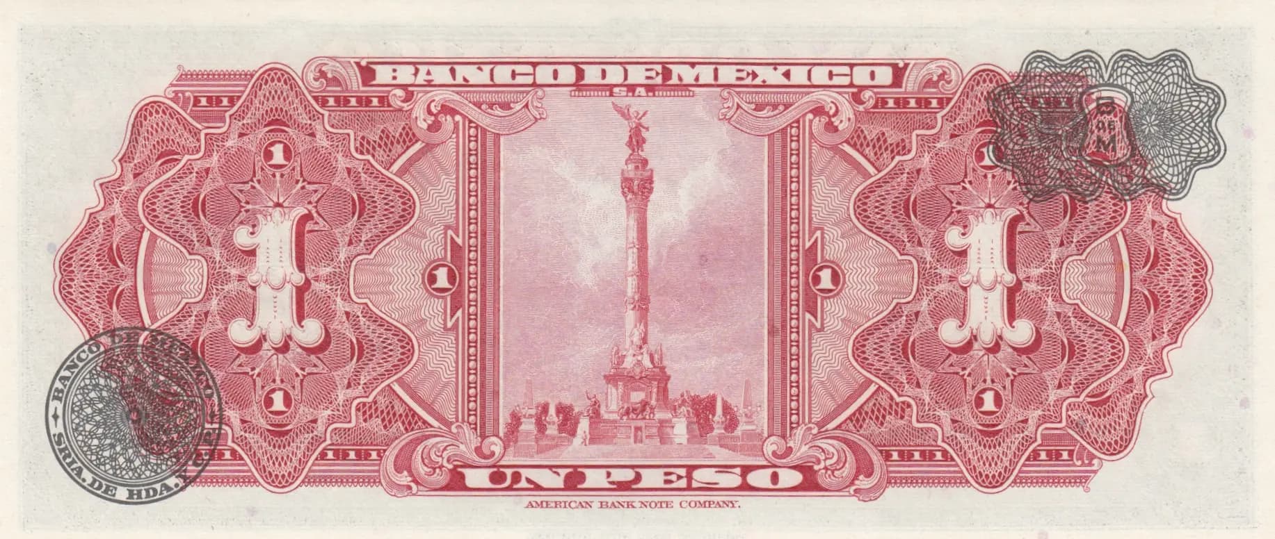 1 peso 1961 from Mexico, P-59h (1961) — image 2
