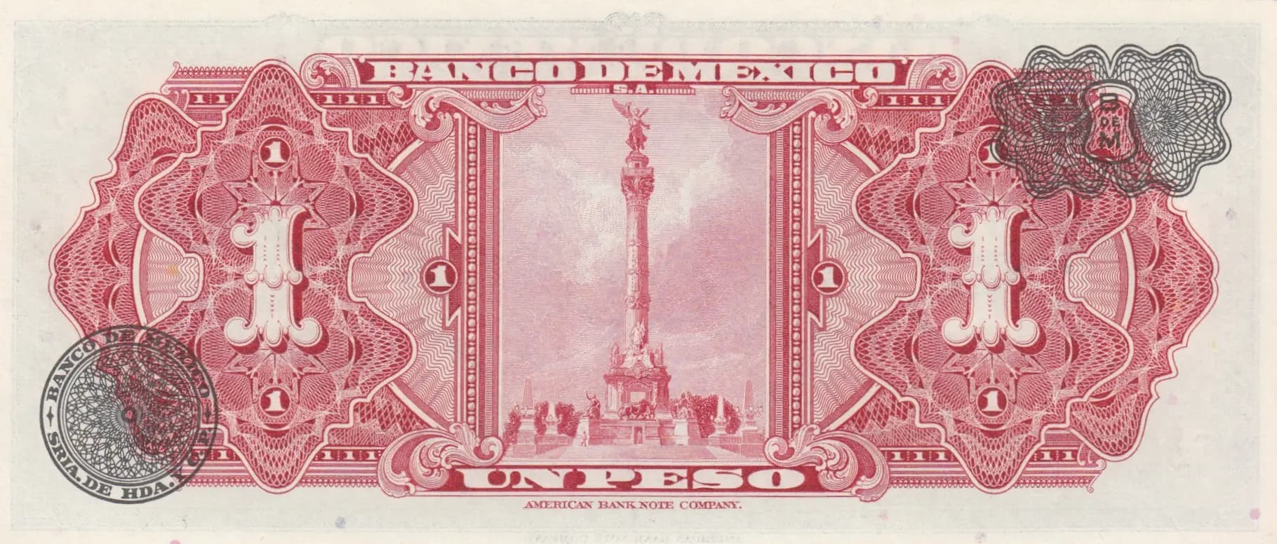 1 peso 1965 from Mexico, P-59i (1965) — image 2