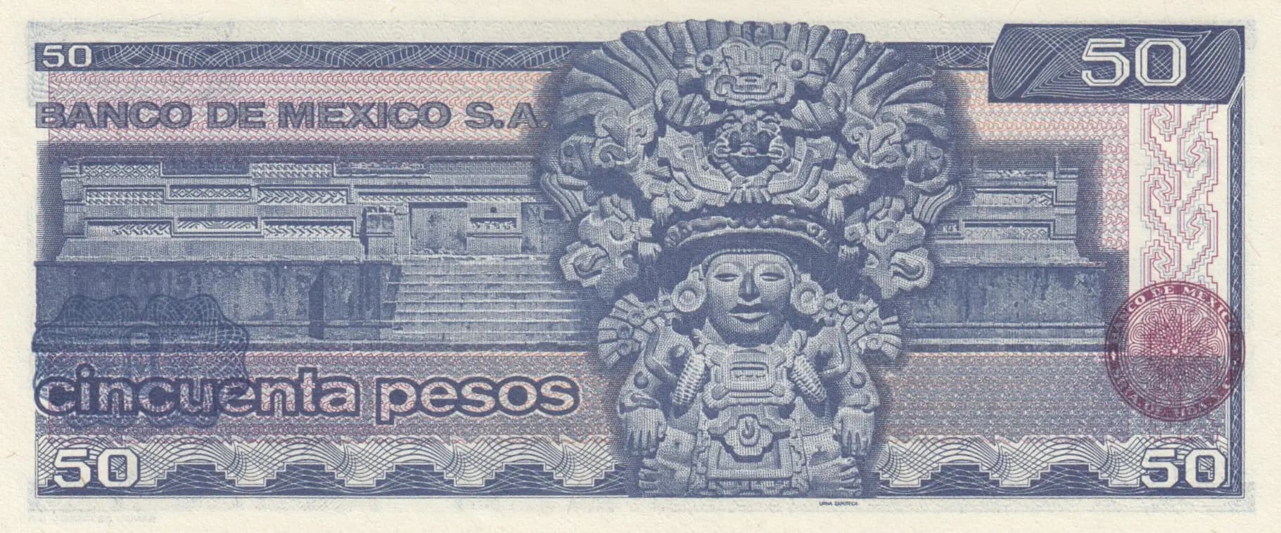 50 pesos 1981 from Mexico, P-73 (1981) — image 2