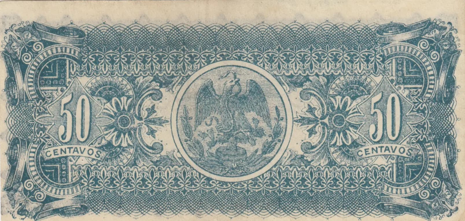 50 centavos 1914 from Mexico, P-S739 (1914) — image 2