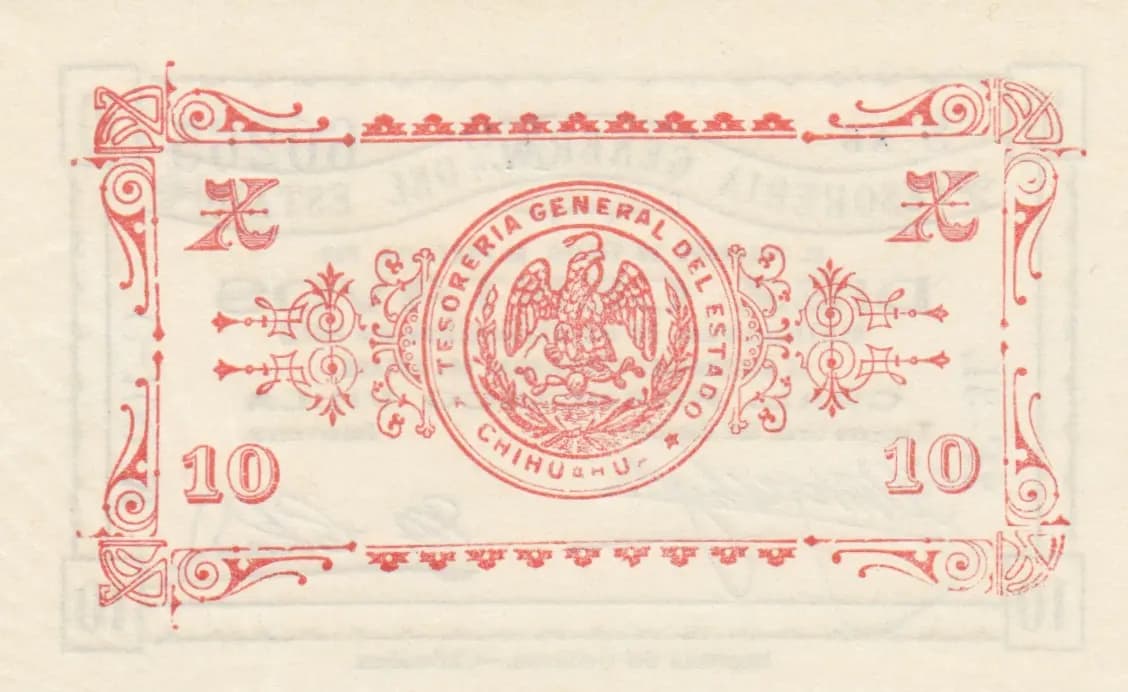 10 centavos 1913 from Mexico, P-S550 (1913) — image 2