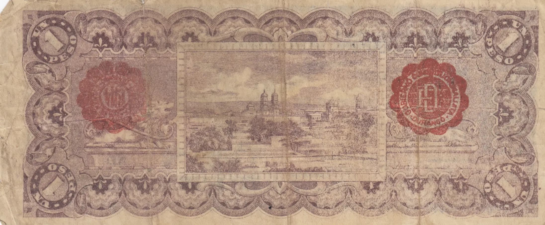 1 peso 1915 from Mexico, P-S744 (1915) — image 2