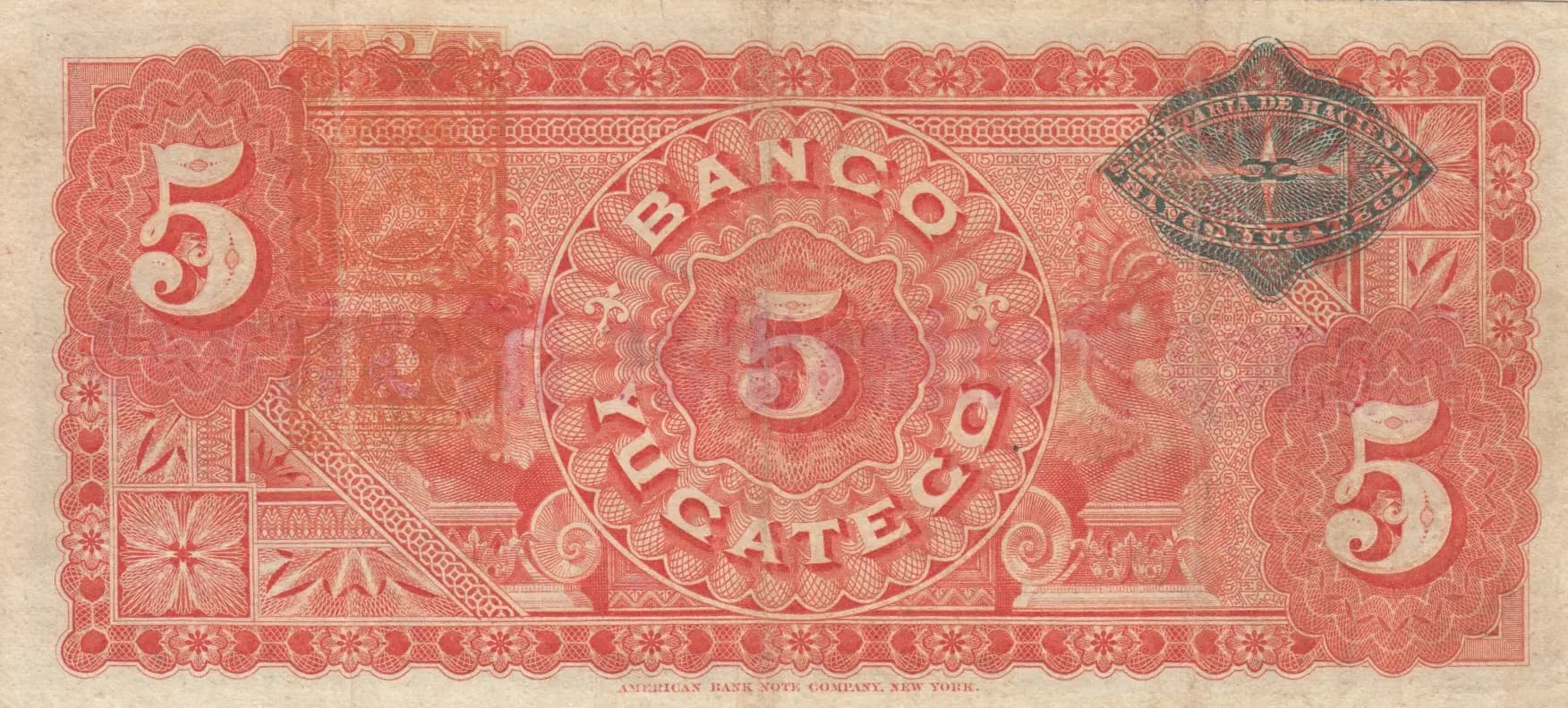 5 pesos 1903 from Mexico, P-S458a (1903) — image 2