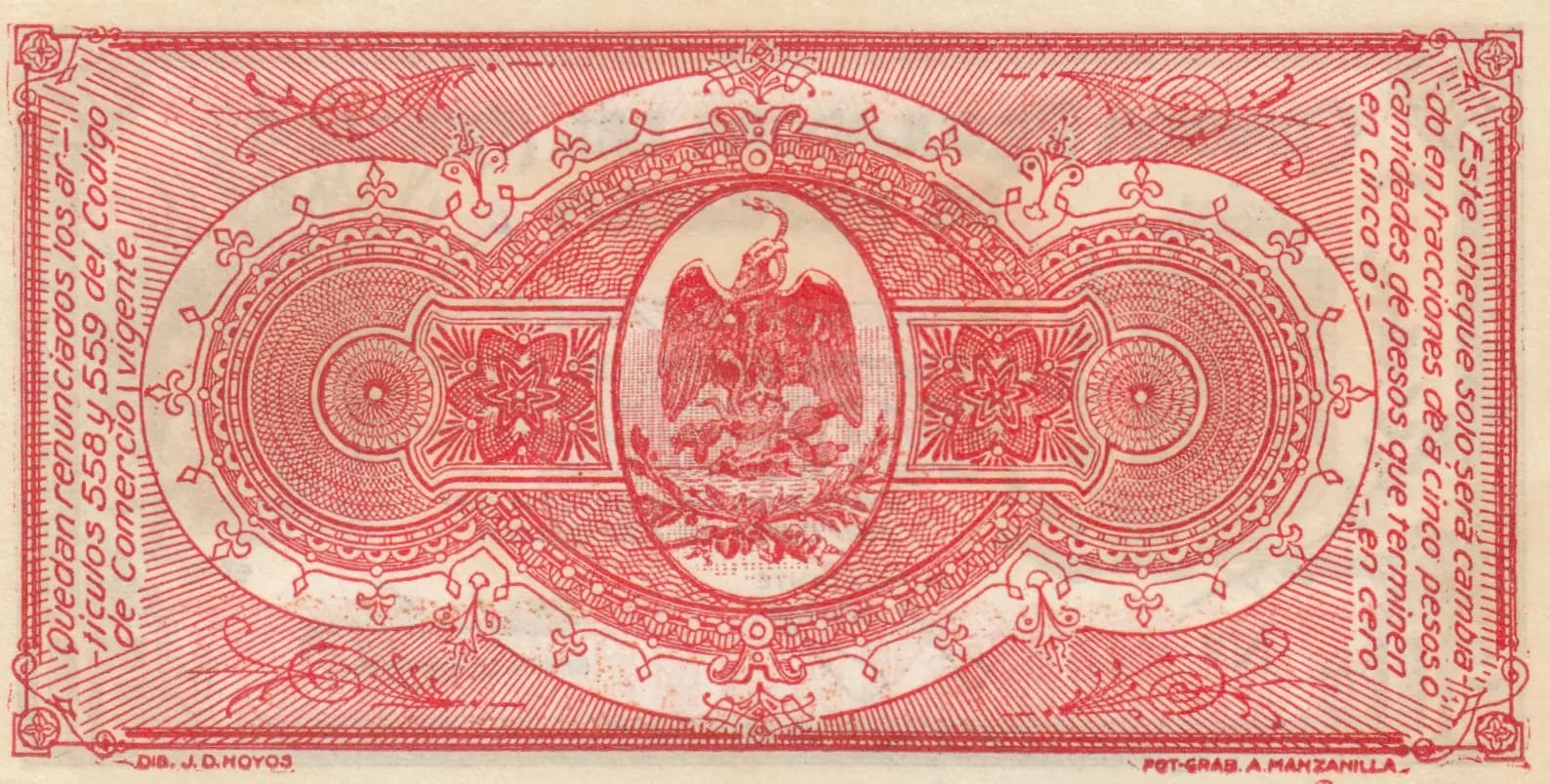 50 centavos 1914 from Mexico, P-S1121a (1914) — image 2