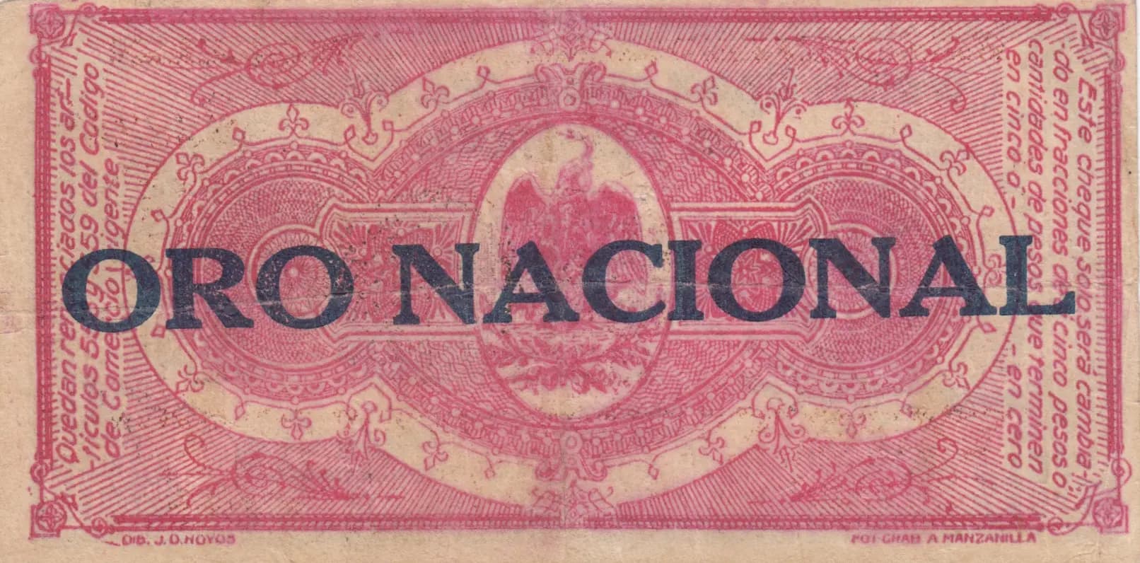 50 centavos 1914 from Mexico, P-S1121b (1914) — image 2