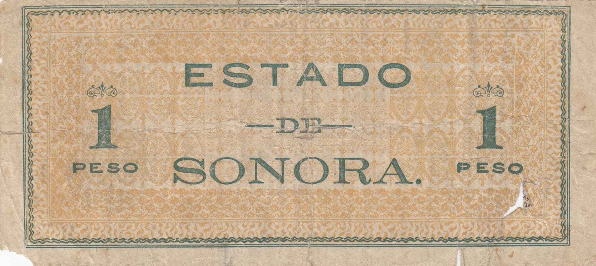 1 peso 1913 from Mexico, P-S1066 (1913) — image 2