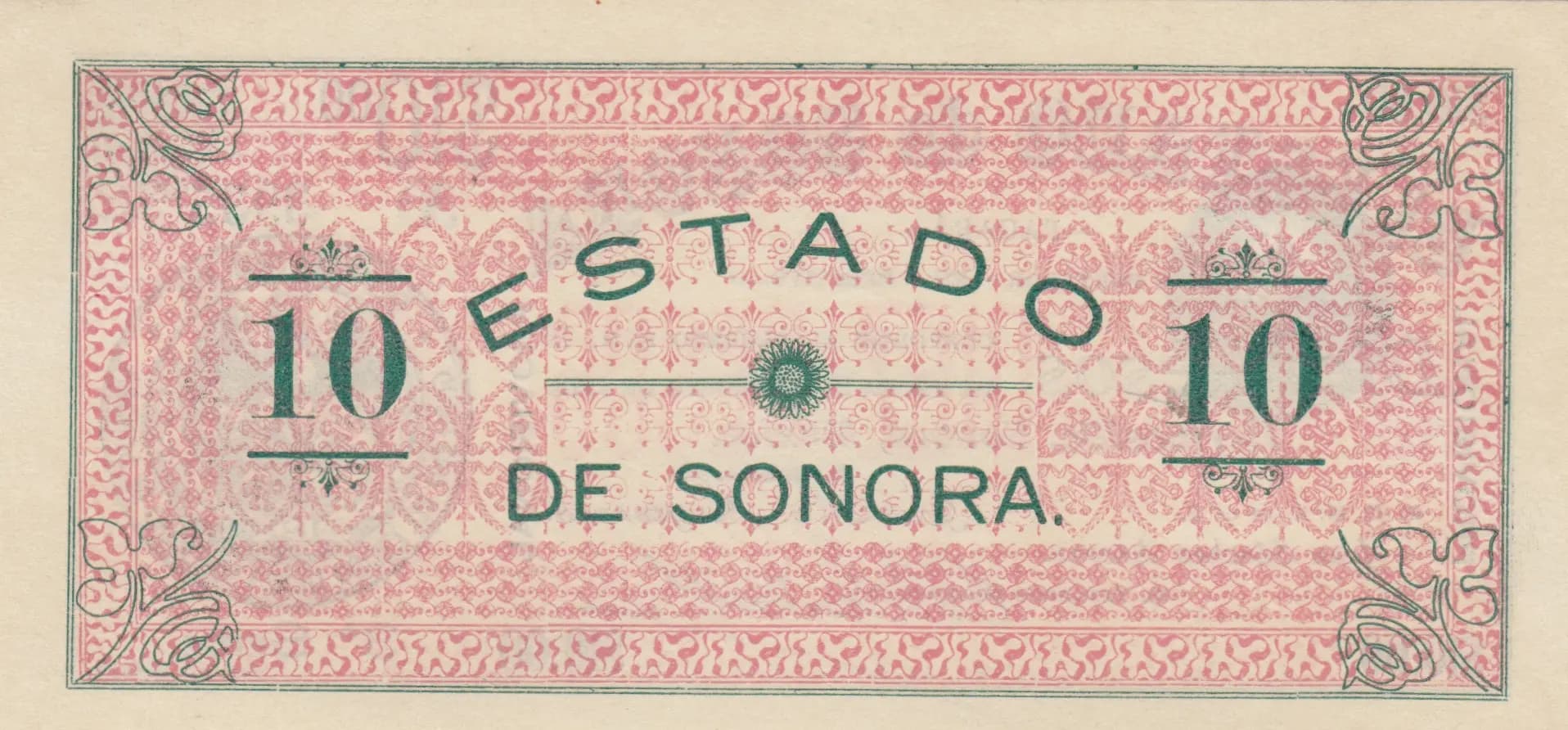 10 pesos 1913 from Mexico, P-S1068c (1913) — image 2