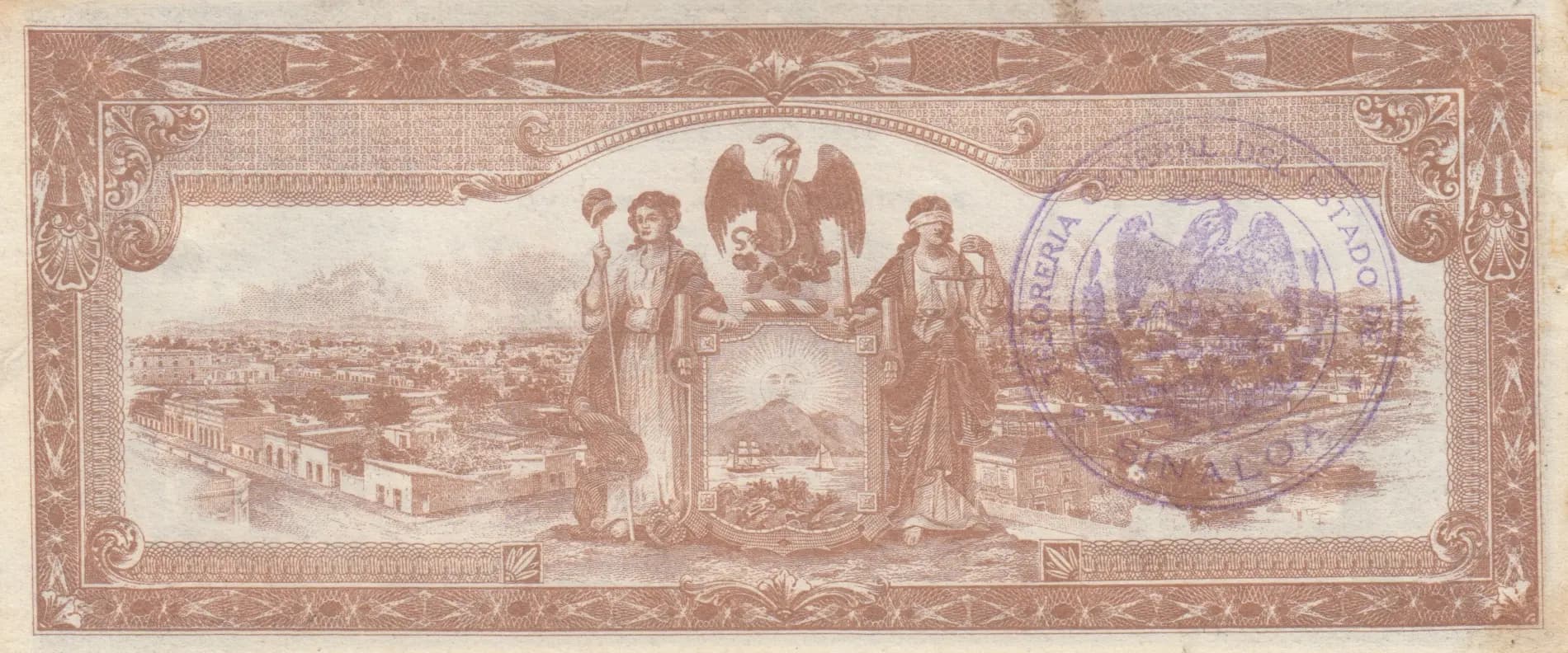1 peso 1915 from Mexico, P-S1043a (1915) — image 2