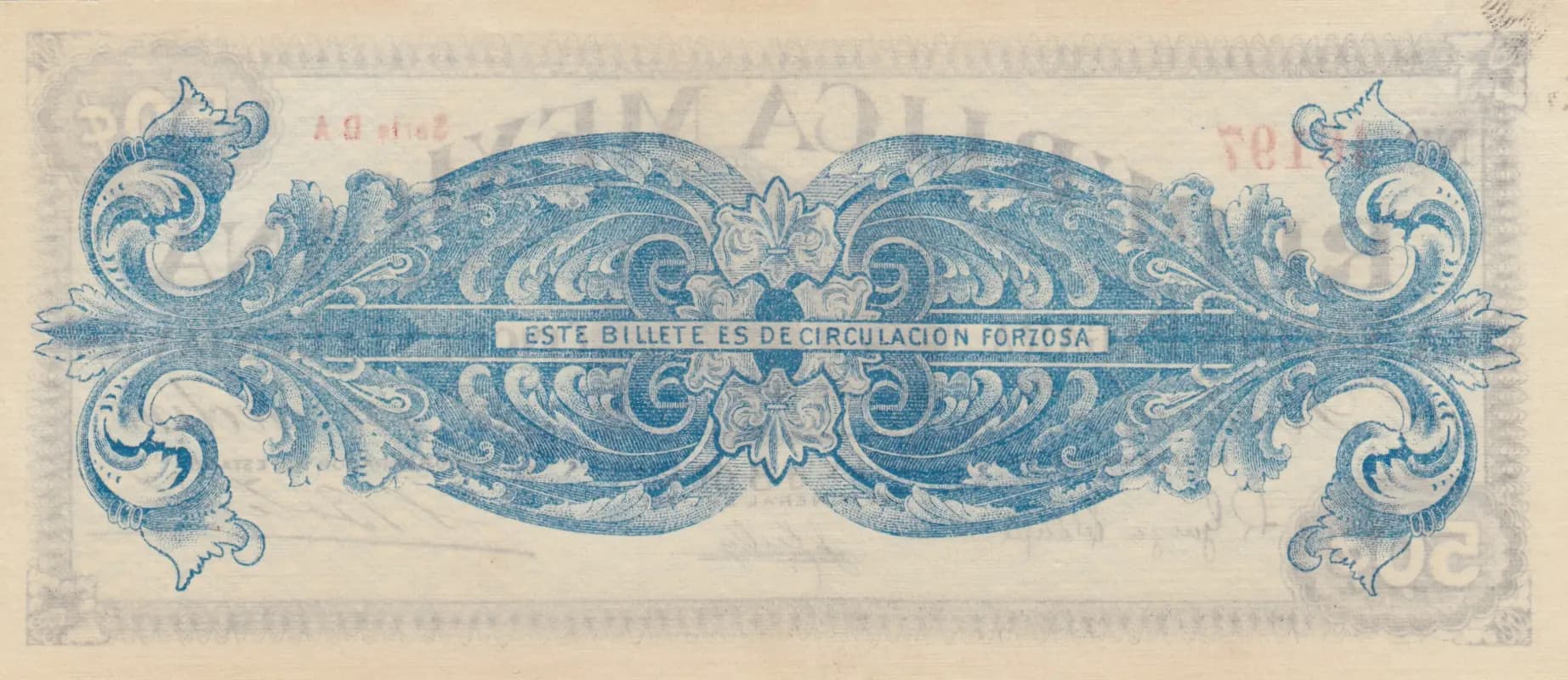 50 centavos 1914 from Mexico, P-S936c (1914) — image 2