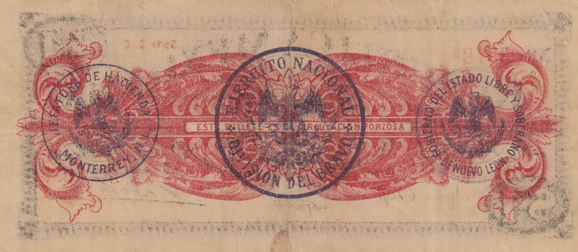 1 peso 1914 from Mexico, P-S937 (1914) — image 2