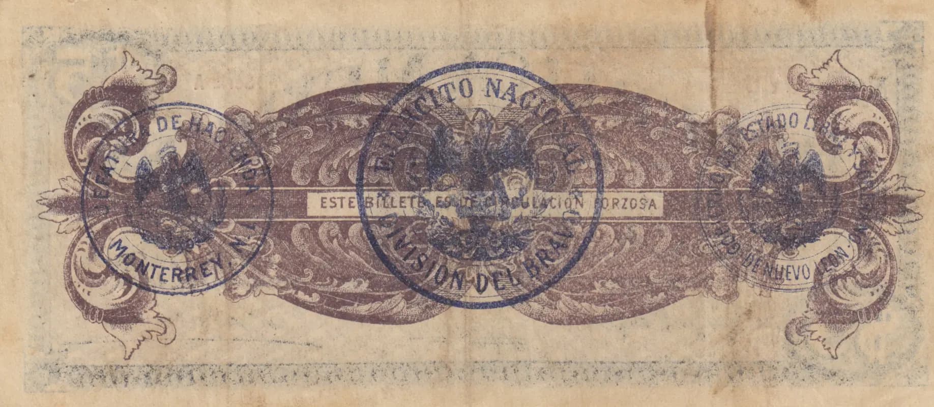 5 pesos 1914 from Mexico, P-S939 (1914) — image 2