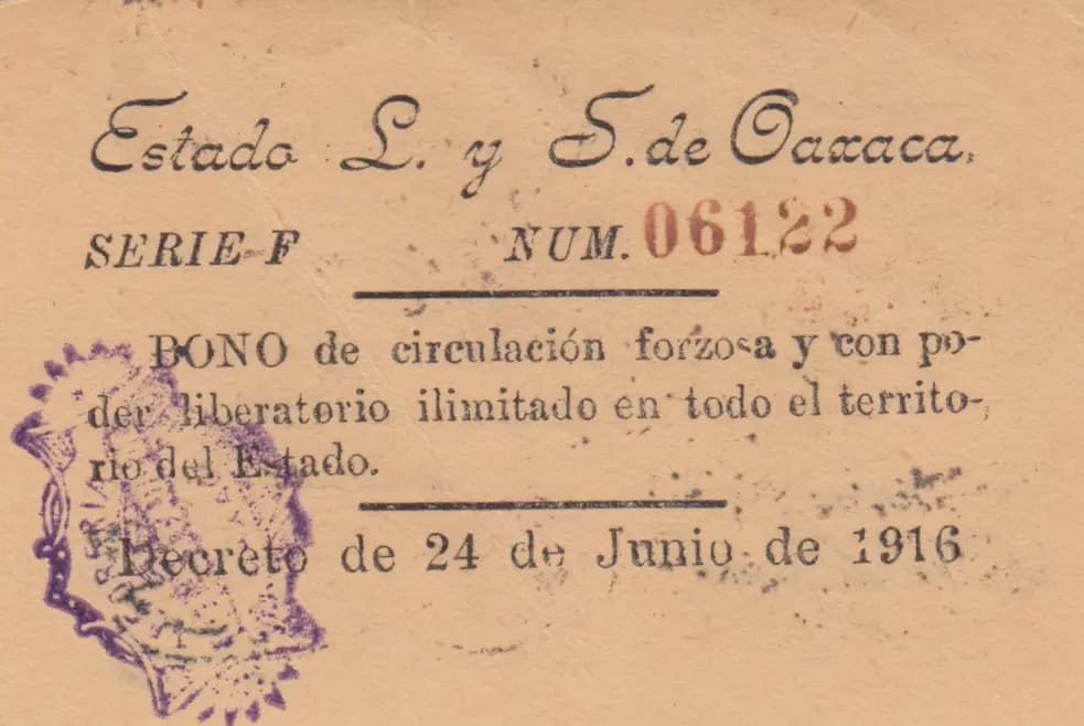 50 centavos 1916 from Mexico, P-unlisted (1916) — image 2